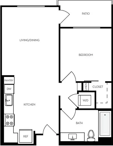 A2.2 - 1x1 - 696 sqft