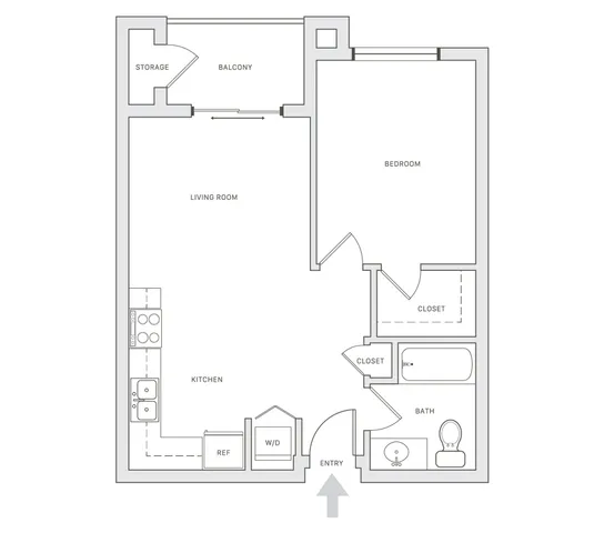 1x1 apartment floor plant at citrino