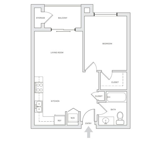 1x1 apartment floor plant at citrino