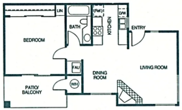 one bedroom floorplan