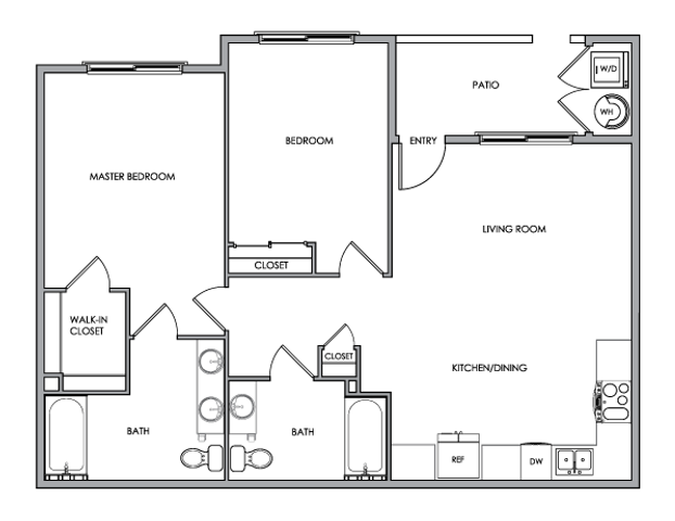 Two Bedroom Floor Plan