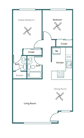 Two Bedrooms - Two Bath