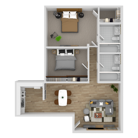 2-Bedroom 2-Bathroom
