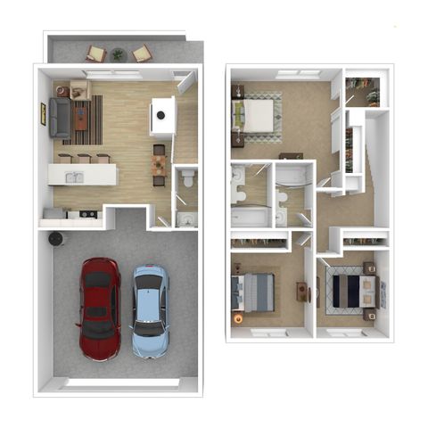 3bedroom 2.5bathroom floorplan