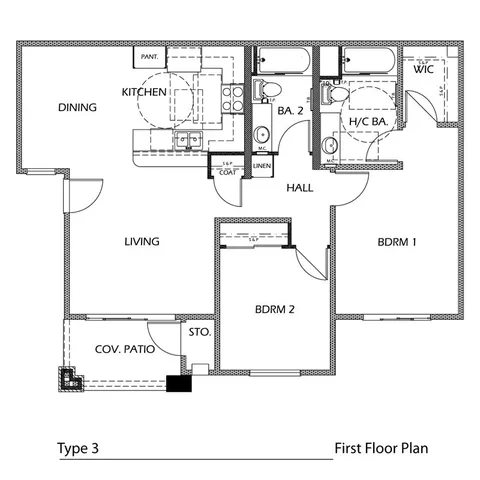 2 bedroom 2 bath