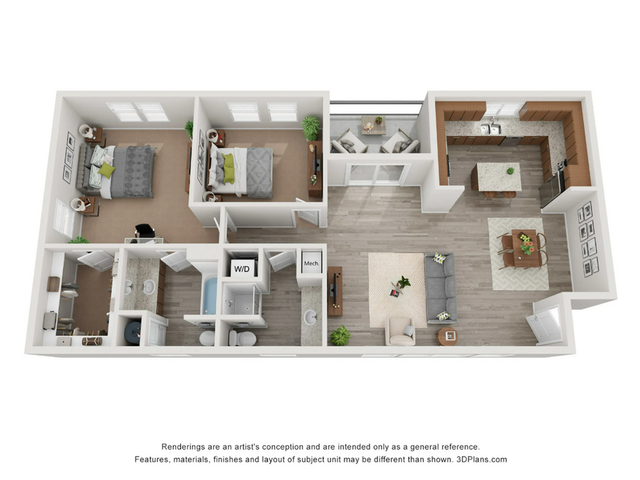 2 Bedroom Floor Plan