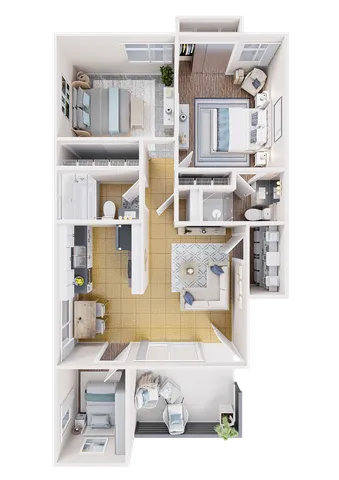 3 Bedroom 2 Bathroom Floor Plan