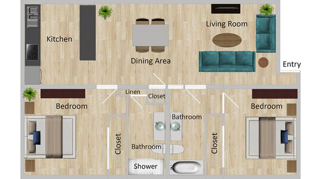 Fletcher 2 Bedroom