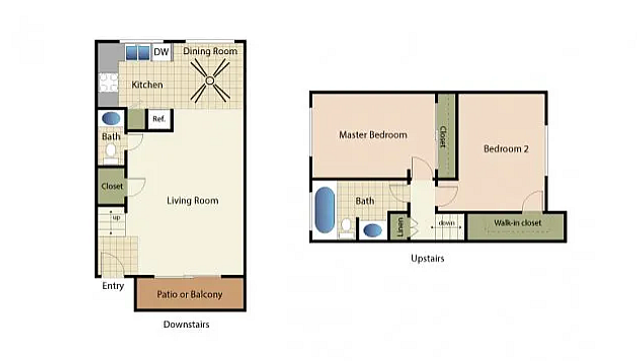 2 Bedroom Floor Plan
