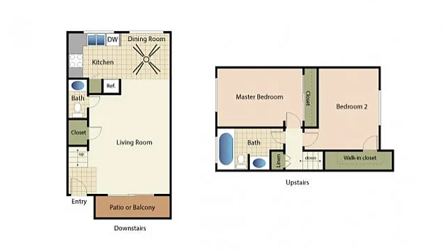 2 Bedroom Floor Plan