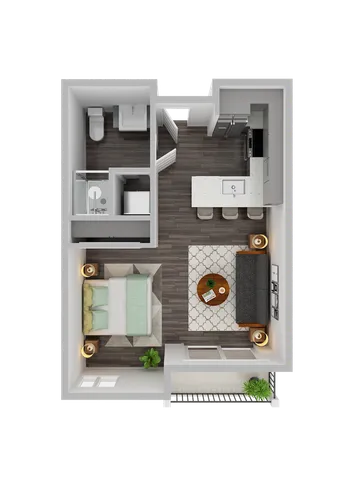 kelvin apartment community - studio