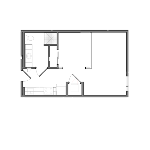 Studio + 1 - 2D Floor Plan Image