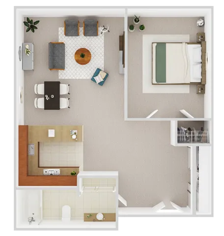 One-Bedroom One-Bathroom