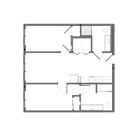 2 Bedroom and 1 Bathroom Apartment