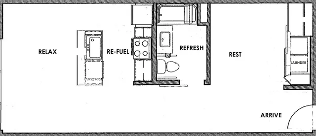 Urban 1 Bedroom L floor plan