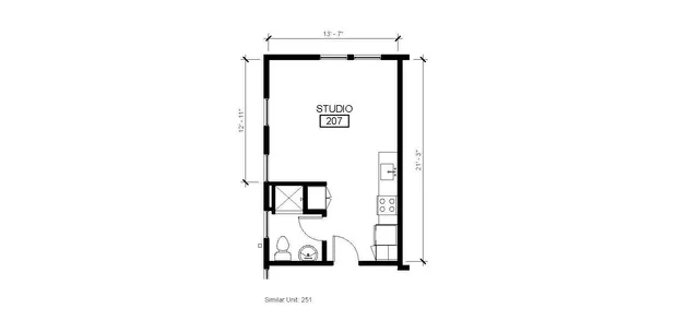 Studio 3 Floor Plan