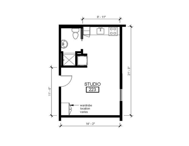 Studio 6 Floor Plan