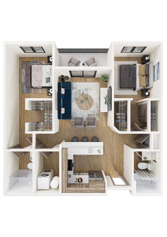 Two Bedroom Floor Plan