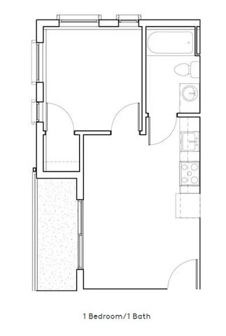 One bedroom and one bathroom
