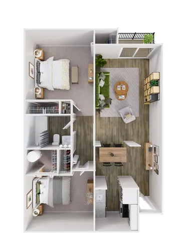 Two Bedroom Floor Plan