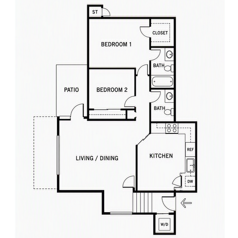 2x2 floorplan