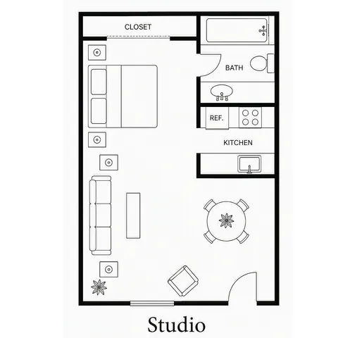 studio 2D floorplan