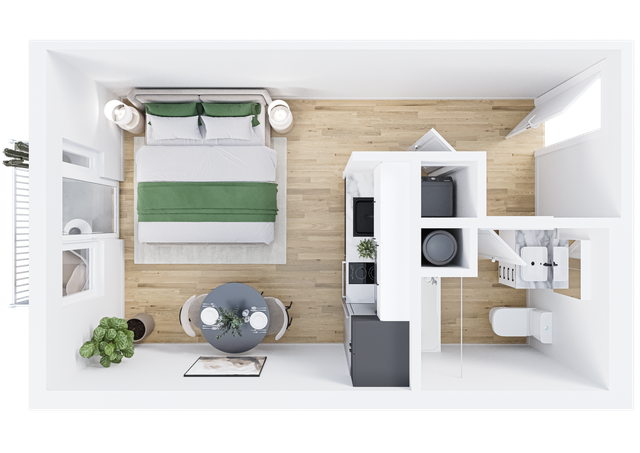 0x1 A - 3D floor plan
