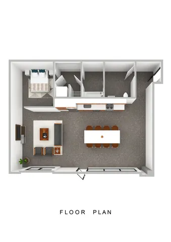Live work floor plan rendering