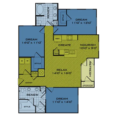 Beacon of Buffalo Pointe D1 Floorplan