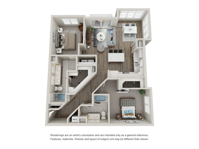 C2.1 | Domain Heights | Houston,TX Apartments | Apartments in The Heights Houston