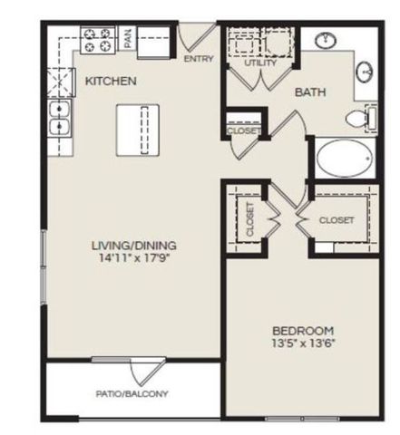 A1.3 | Pearl Woodlake | Houston, TX Apartments