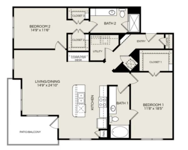B1.1 | Pearl Woodlake | Houston, TX Apartments