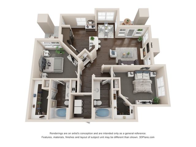 B2 BH L - 2 Bedroom / 2 Bathroom