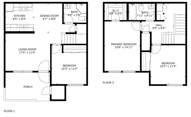 3BR/2BA Layout