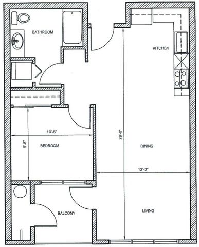 1Bed B