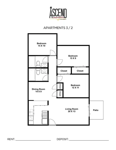 3 Bedroom 2 Bath