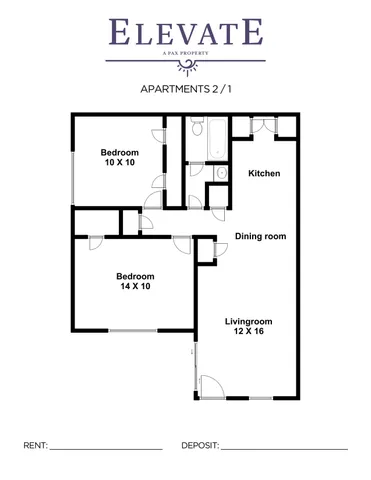 2 Bedroom 1 Bath