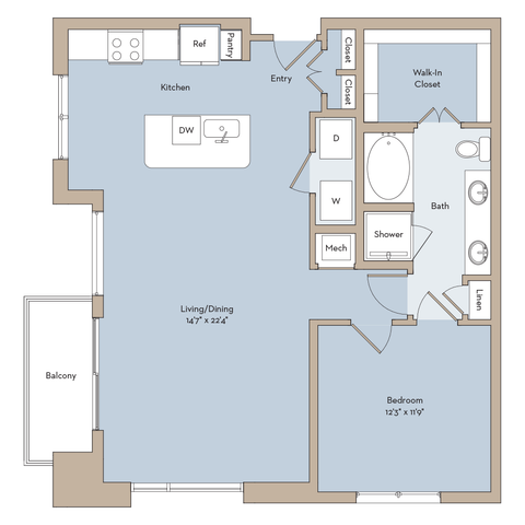 Southern Star 1x1 floor plan