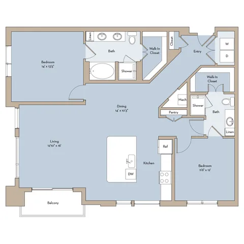 Oasis 2x2 floor plan