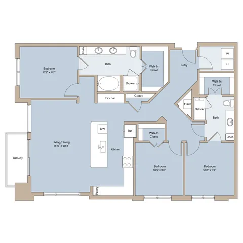 Austin 3x3 Floor Plan