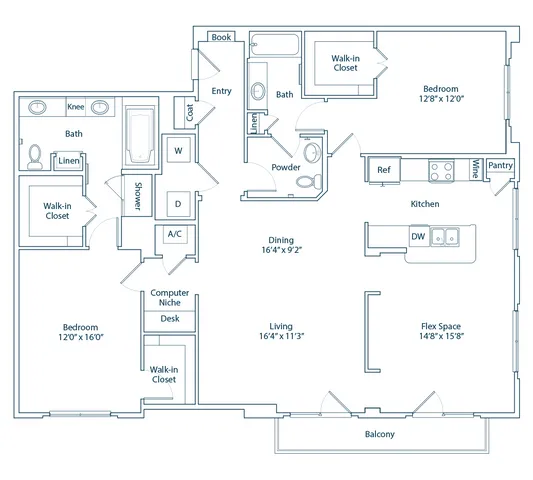 The Inverness 2x2 floor plan