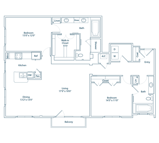 The Inwood 2x2 floor plan