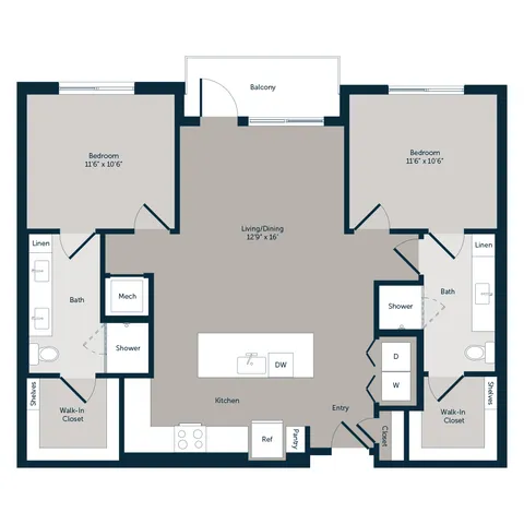 Westwood 2x floor plan