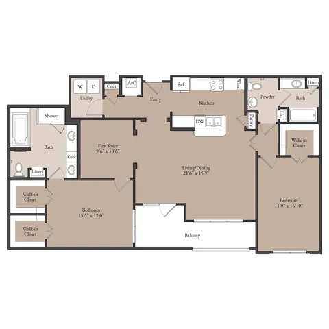 The Chevy Chase (alt) 2x2 floor plan
