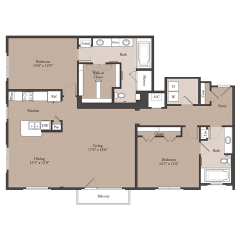 The Inwood 2x2 floor plan