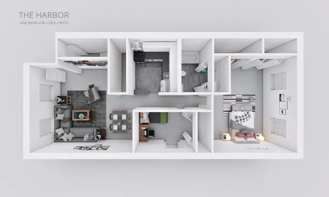 The Harbor - One Bedroom + Den + Patio
