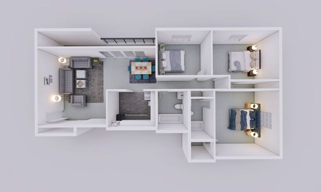 3 Bedroom 2 Bathroom Floor Plan Flora Park Baltimore Apartments