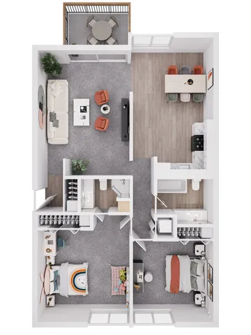 Floor plan Layout for 2 bedroom 2 bathroom at valley run apartments Wilmington Delaware