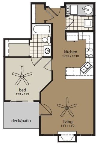 1 Bdrm Floor Plan | Woodland Reserve | Ankeny, Iowa