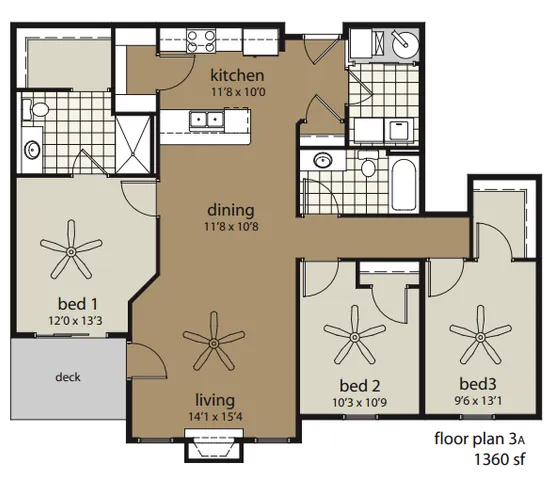 3 Bedroom Floor Plan | Providence Pointe | Johnston, Iowa